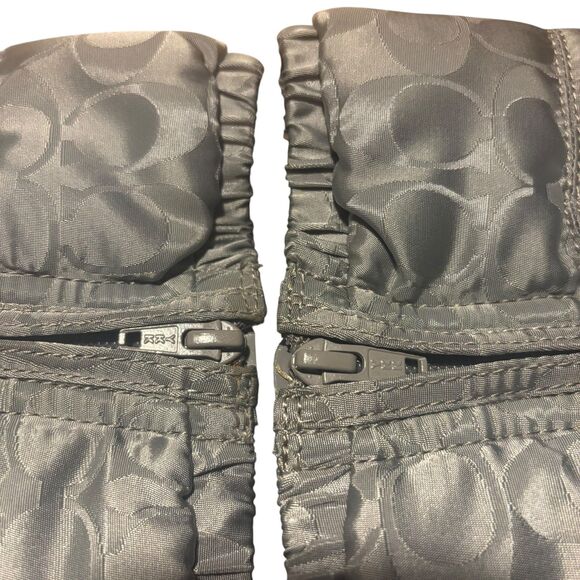 Coach Gray Winter Boots-Signature Print Style Demure A7013- Size 7 - Picture 8 of 9